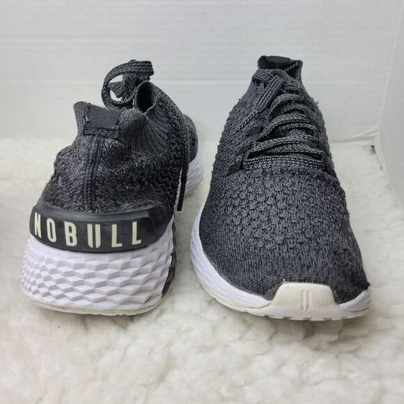 Nobull Aspire Mens Sneaker Size 15 Black Knit Runner Graphite Shoes - Picture 9 of 12